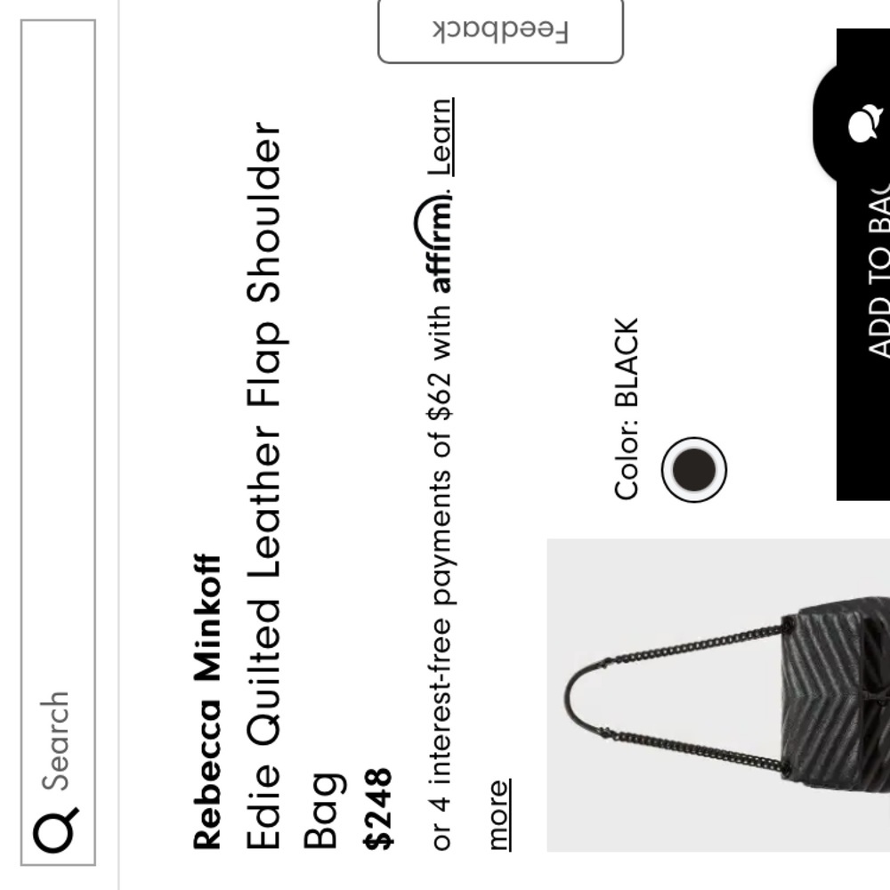 Rebecca Minkoff black leather quilted bag - Picture 10 of 15